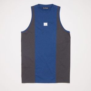 ACNE STUDIOS navy black color block tank top (unisex)